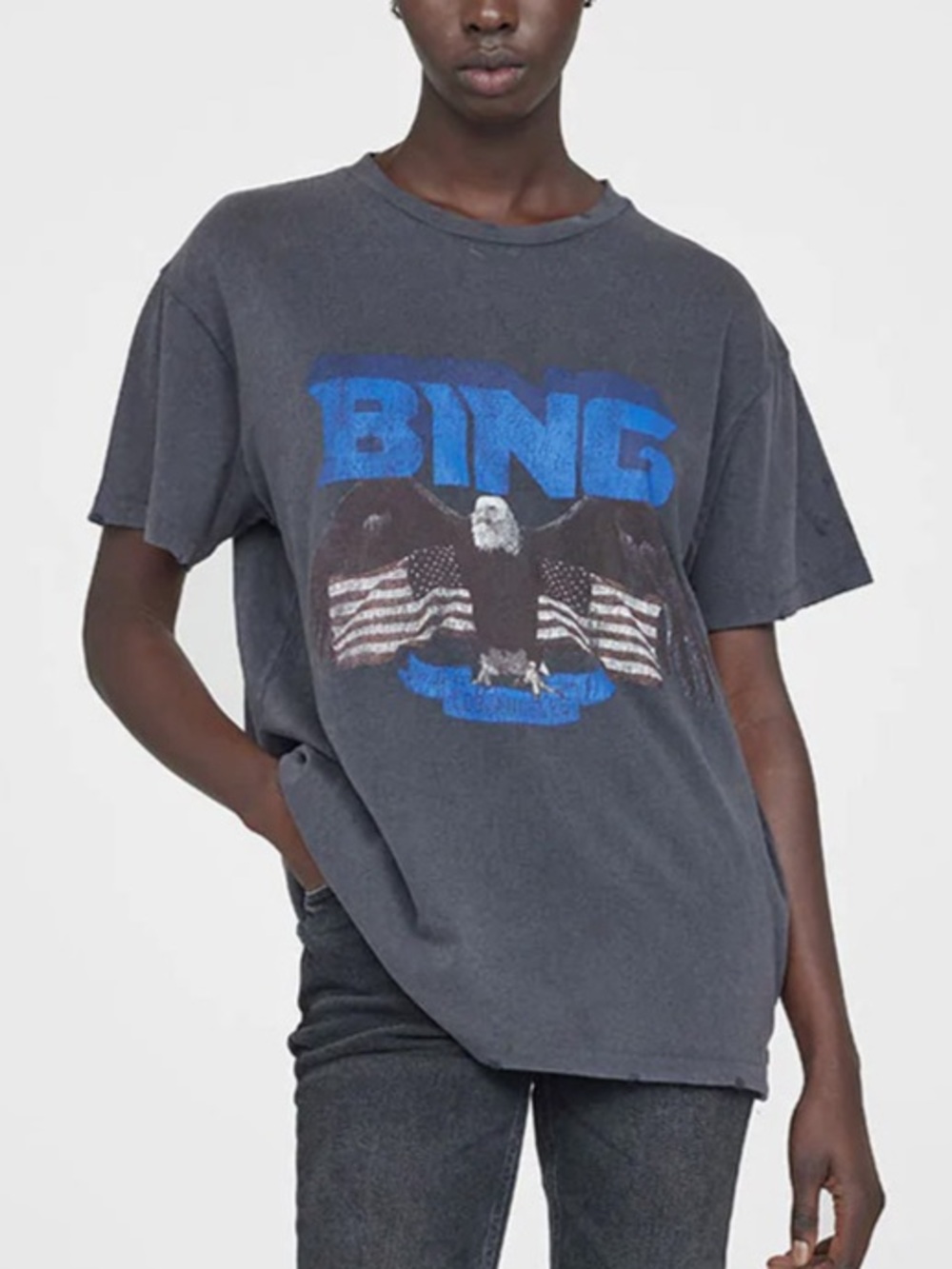 Anine Bing Vintage Bing Tee Los Angeles Eagle Graphic Tee Sz S